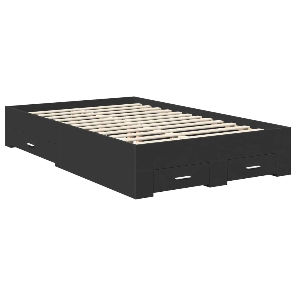 Struttura del letto Nero 135 x 190 cm Legno multistrato