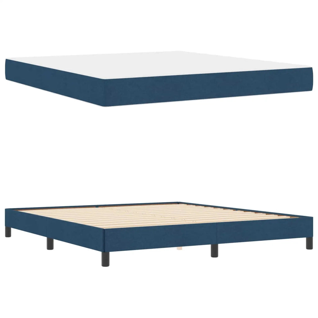 Letto a molle con materasso Blu 180 x 200 cm Tessuto 3398513