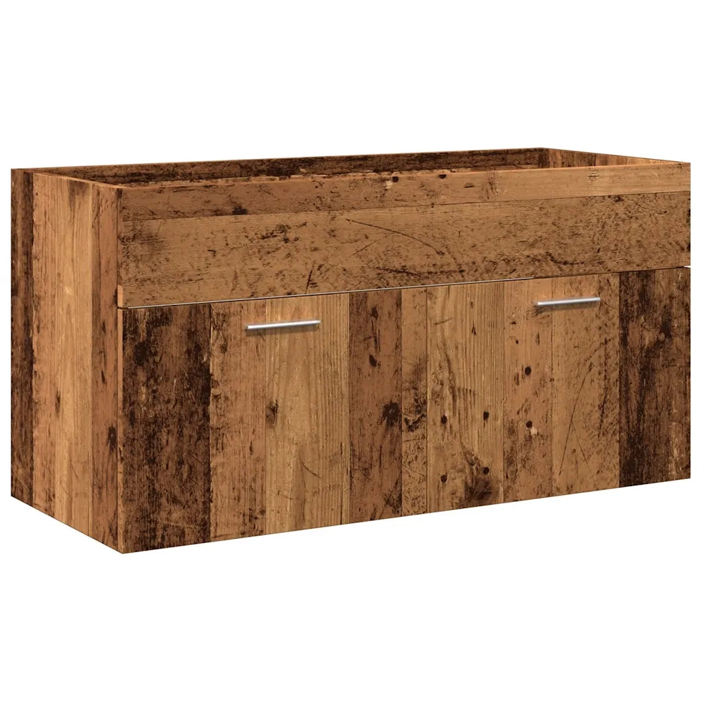 vidaXL Set Mobili da Bagno 5 pz Legno Antico in Legno Multistrato