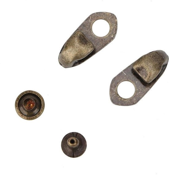 Accessori per calzature da trekking - 20 pezzi - Legering per accessori per calzature - Attacchi per calzature - Per escursioni - Per arrampicata - Comprensivo di ribelli