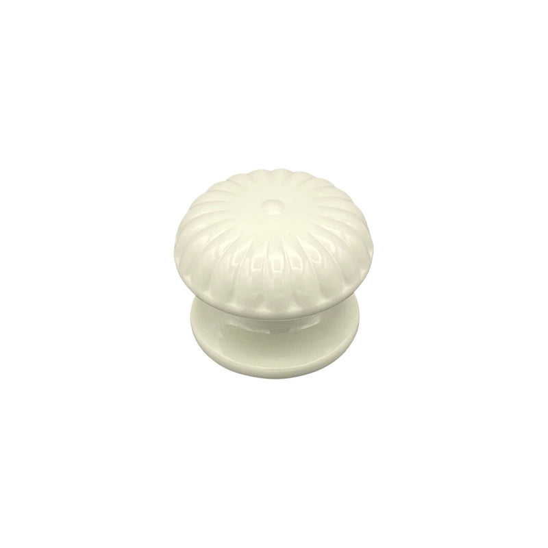 Pomolo fisso per porta SAGUATTI 861/80KB in alluminio bianco lucido