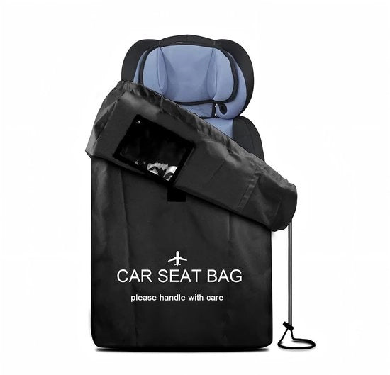 Sedile per Auto con Tasca Universale - Protezione - Ergonomico - Cinture di Trasporto Regolabili - Nero - 300D Tessuto Oxford - Bagaglio