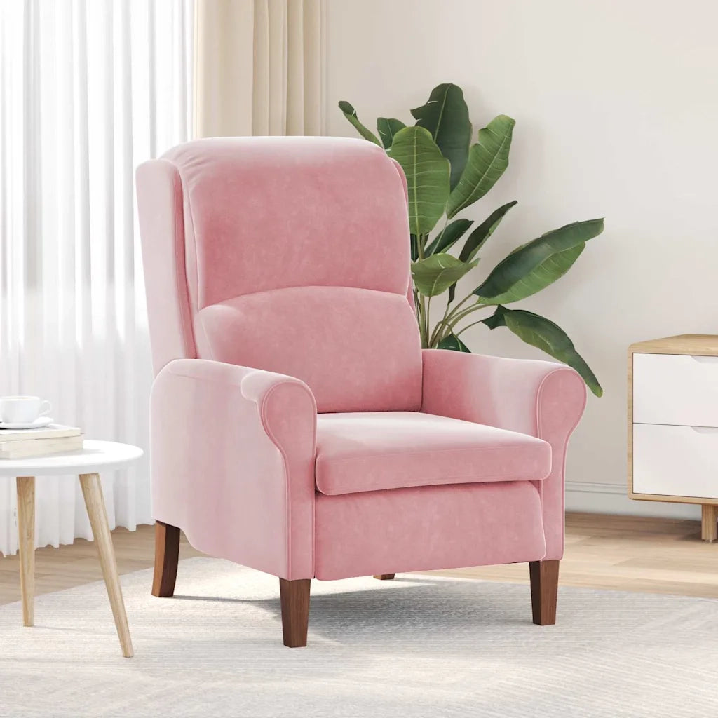 Divano Sedia-Poltrona Rosa Velluto 635405