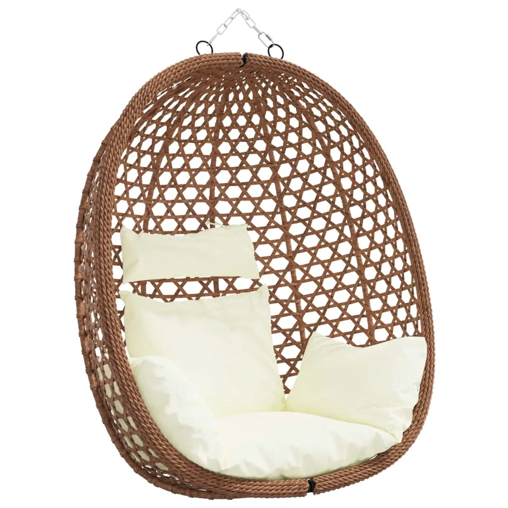Sedia a uovo sospesa senza supporto polyrattan