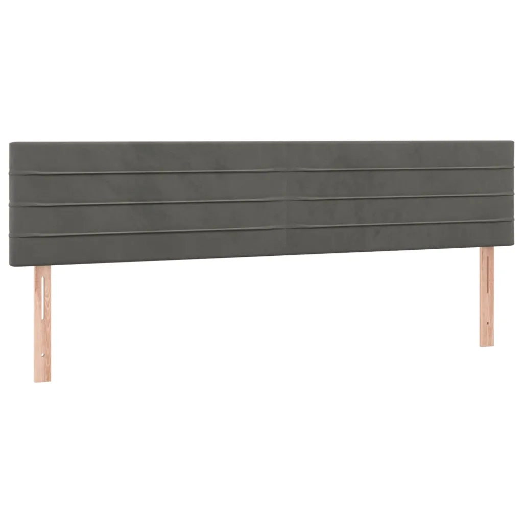 Giroletto a Molle con Materasso Grigio Scuro 120x190 cm Velluto