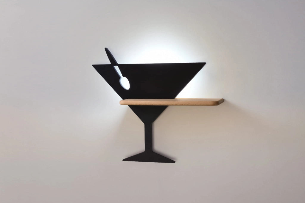 Applique Candellux Piccolo nero/legno LED integrato 4W 4000K