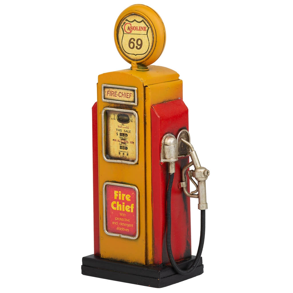 Dispenser salvadanaio in metallo marrone 12,5x7x25h