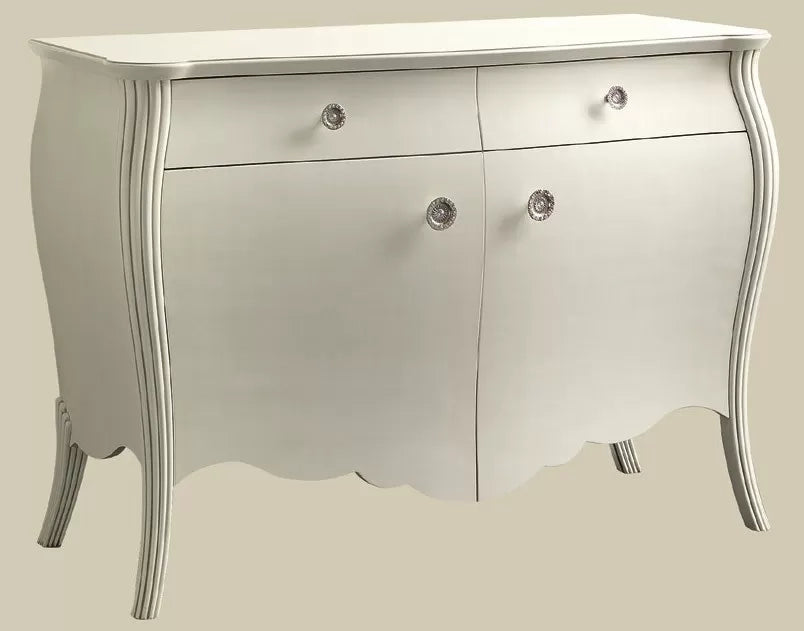 Madia credenza in legno grezza bombata 2 ante 2 l.135 p.60 h.98 (012) - Mobili 2G