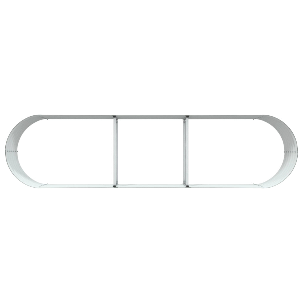 Letto da Giardino Rialzato Verde 320x80x44 cm in Acciaio Galvanizzato