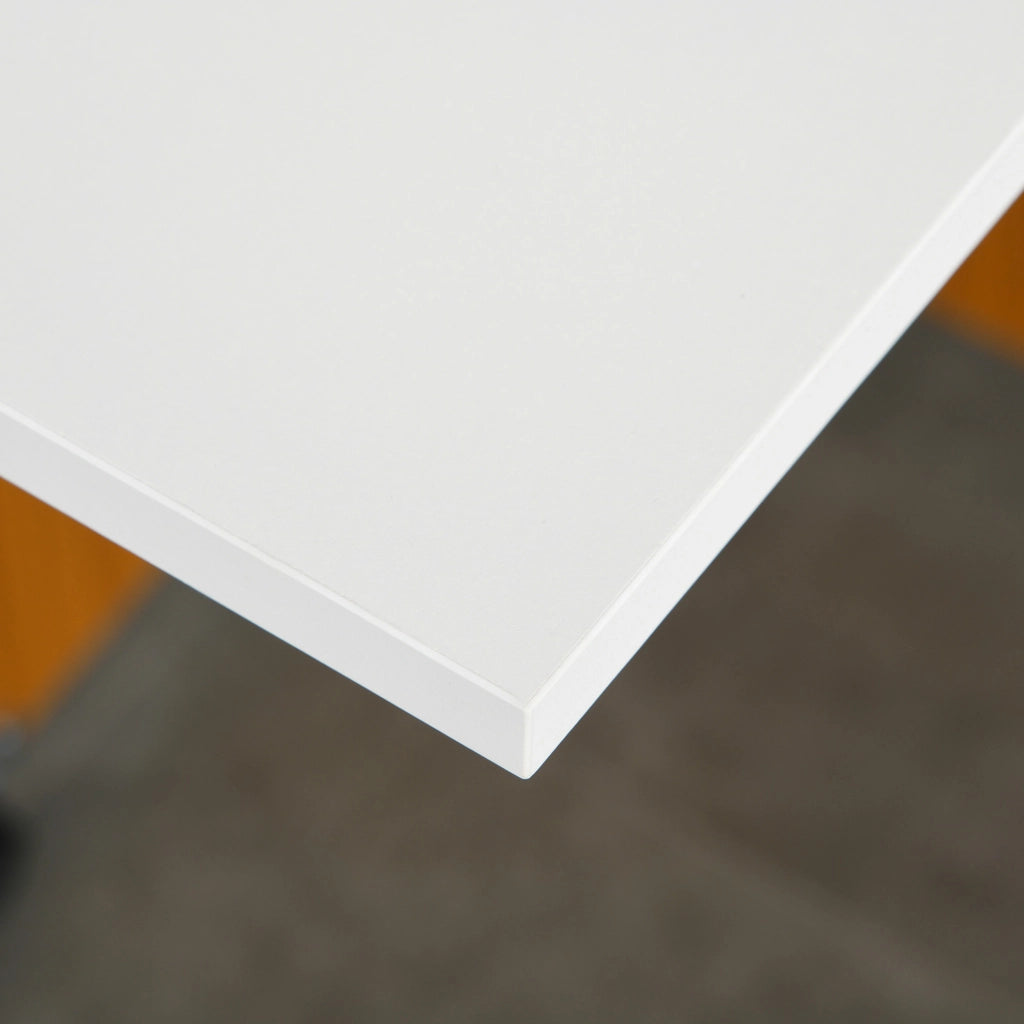Tavolo pieghevole con ruote bianco e rovere 120x80 cm