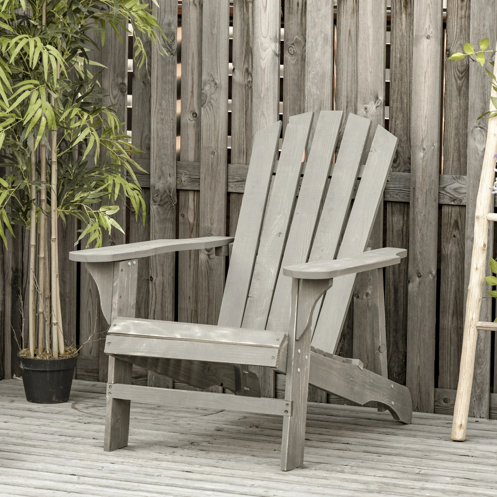 Sedia da giardino Adirondack ¨C zephmum ¨C grigio chiaro 78x89x88 cm