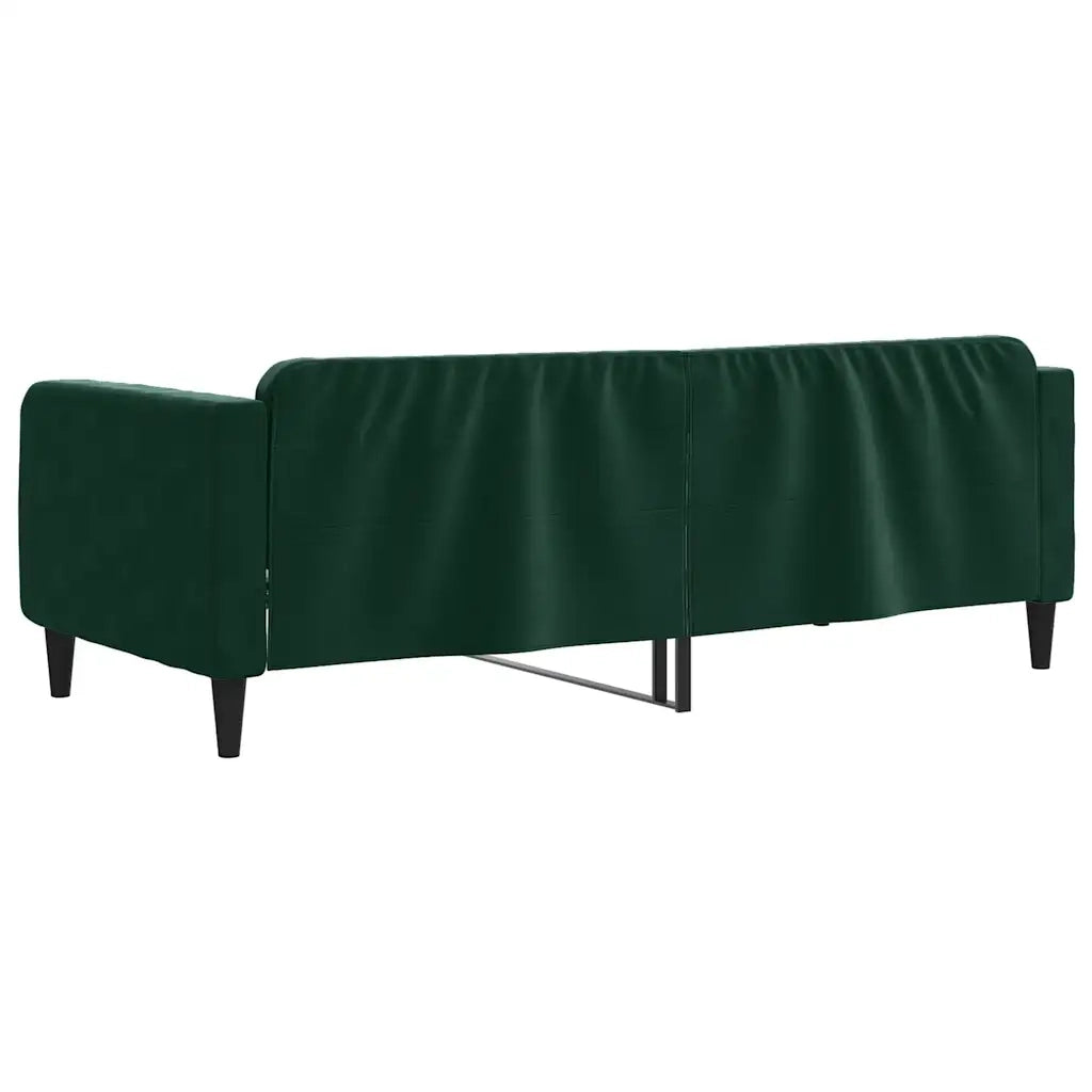 Letto da Giorno Verde Scuro 100x200 cm in Velluto 354095