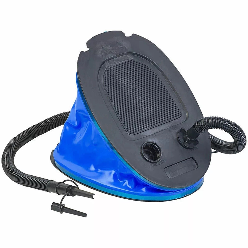 Trade Shop - Pompa A Pedale Blu 3lt Gonfiatore Portatile Piedi Gonfiabile A Soffietto 23x17cm 016999 -