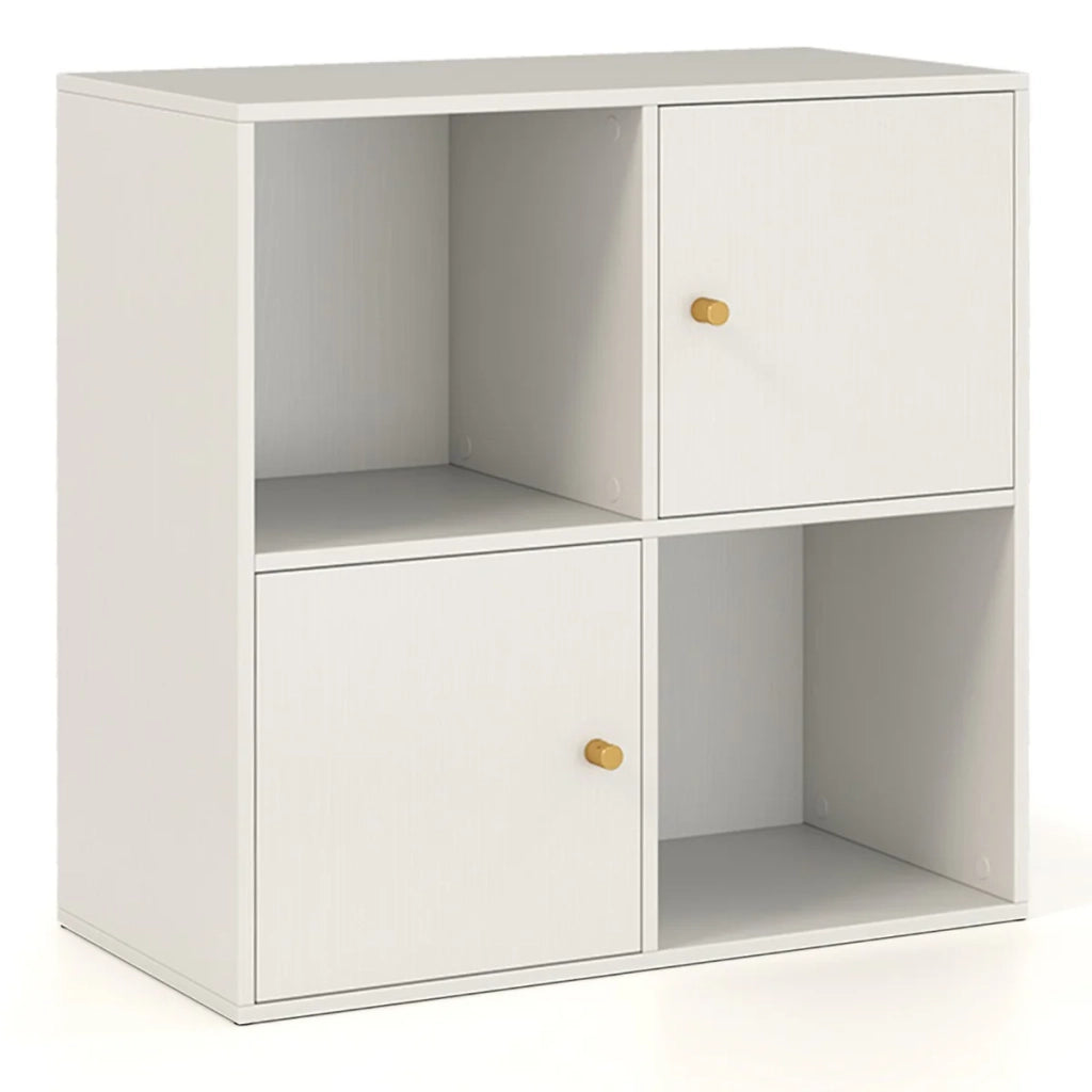 Libreria a 4 cubi contenitore compatto 60 x 29 x 60 cm grande capacità di stoccaggio design moderno MDF bianco 20_0017064