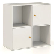 Libreria a 4 cubi contenitore compatto 60 x 29 x 60 cm grande capacità di stoccaggio design moderno MDF bianco 20_0017064