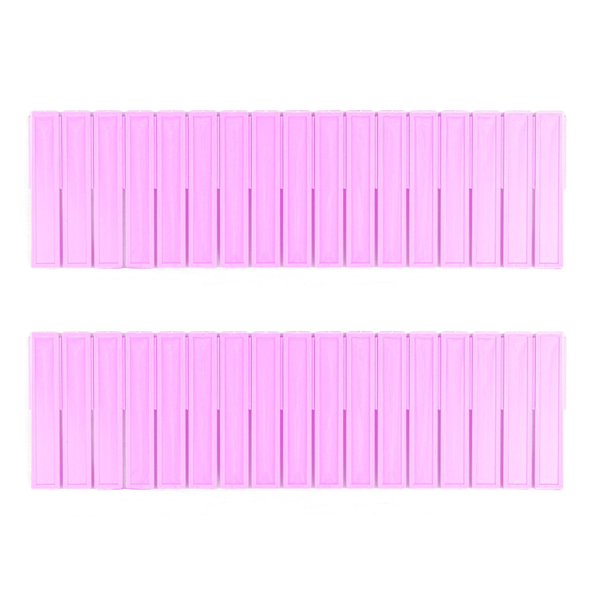 Set 2 Divisori Organizer 130x435mm Componibili per Cassetti in Plastica Verde