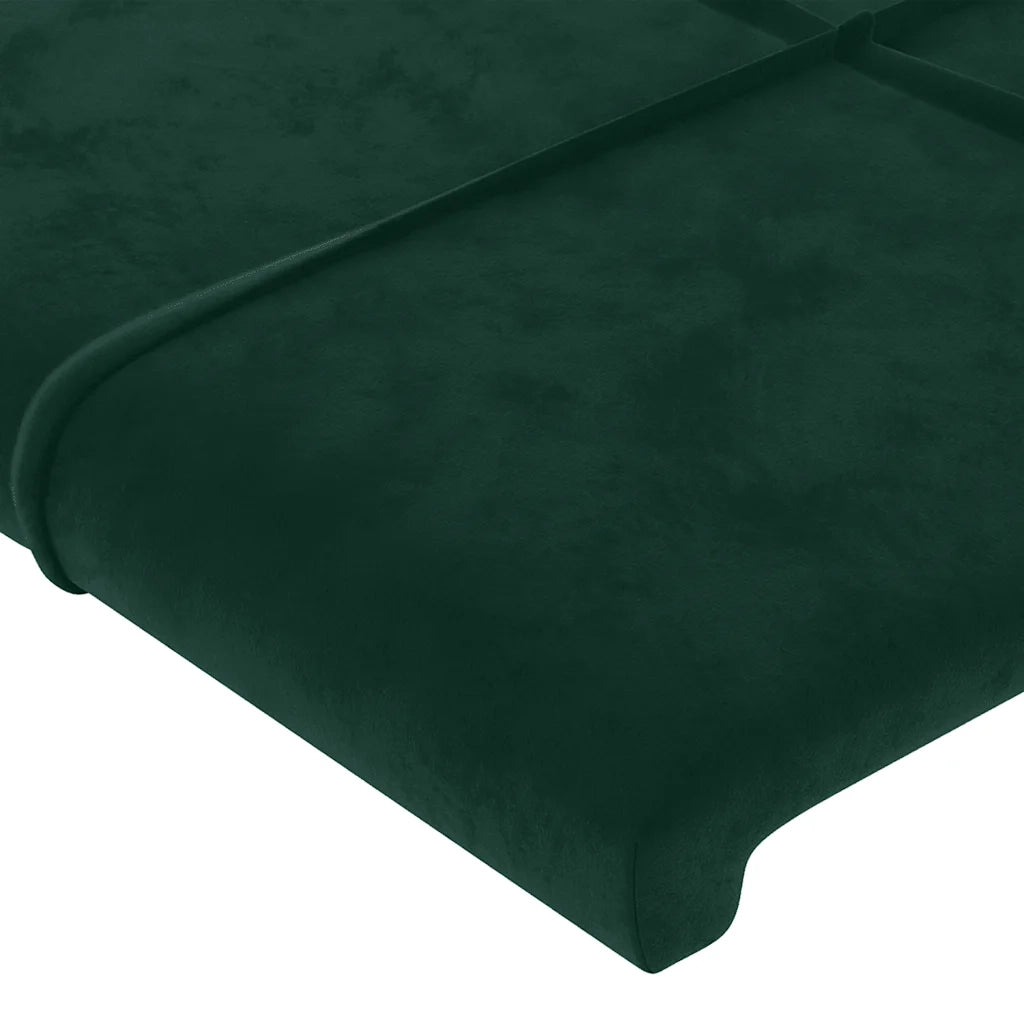 Testiera Verde Scuro 90x5x118/128 cm Velluto 3116371