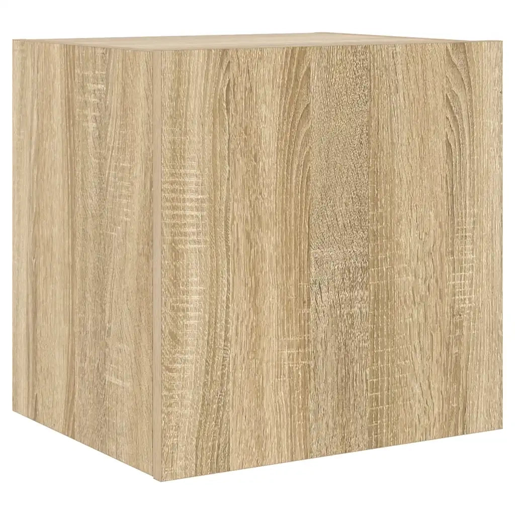 Mobile TV a Parete con Luci LED Rovere Sonoma 40,5x35x40 cm 837250
