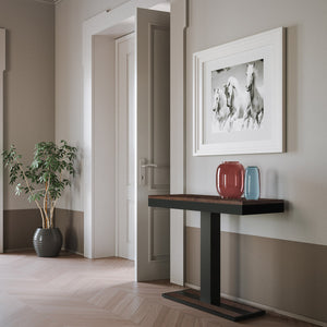 Consolle Allungabile 90-196x40x77 cm in Nobilitato Marrone