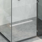 Scarico doccia con copertura in vetro e sifone a 360° 70 cm 42015981