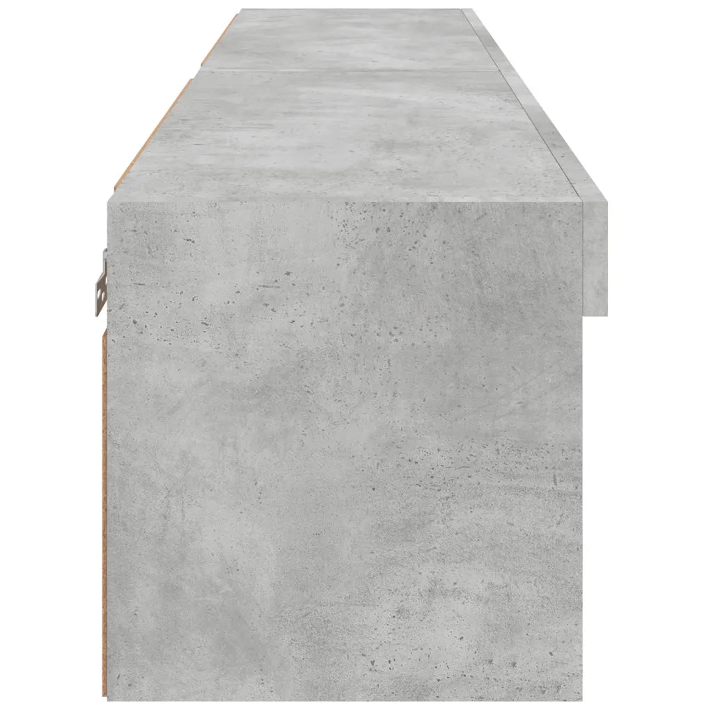 Mobili TV con Luci LED 2pz Grigio Cemento 60x30x30 cm 837134