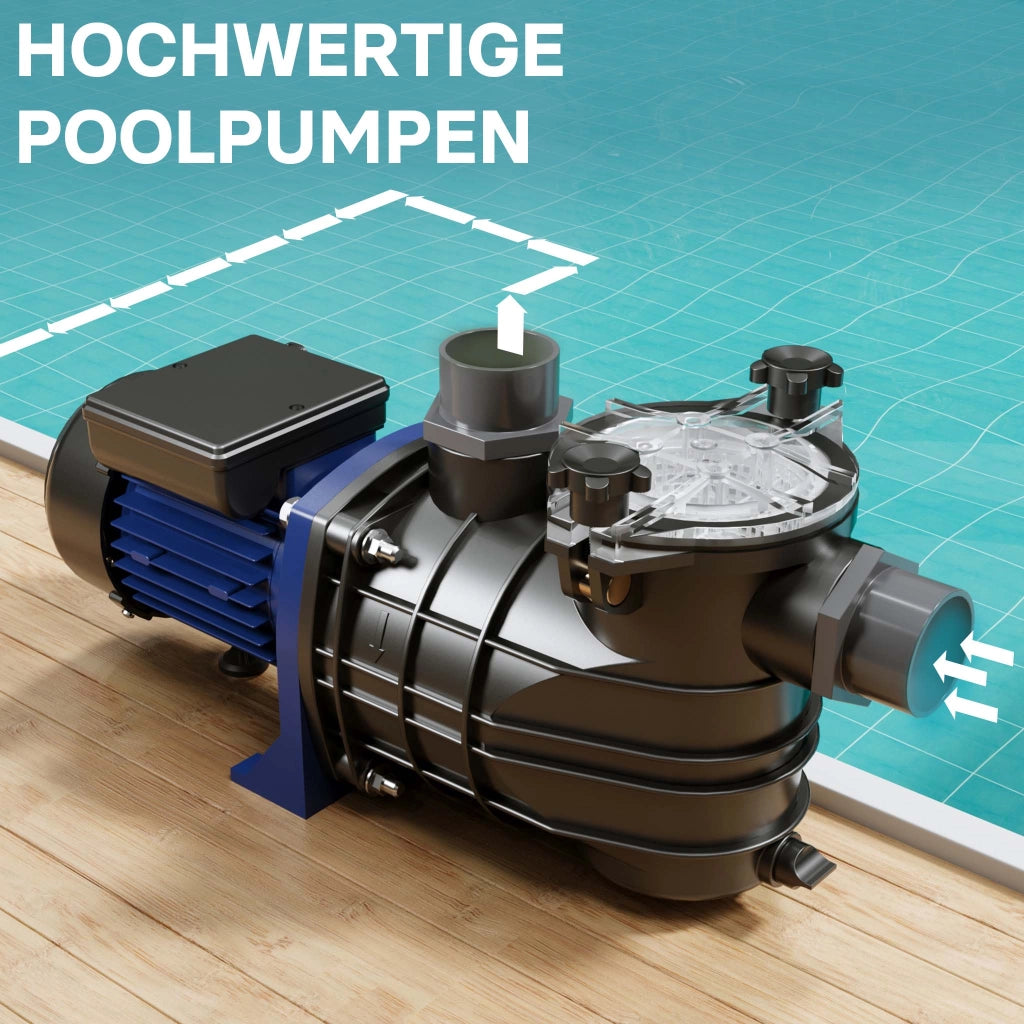 Pompa piscina per ricircolo e filtraggio 13800 l/h 550 W Pompa di circolazione