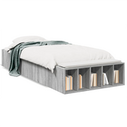 Letto singolo | Letto per adulti | Giroletto Grigio Sonoma 90x200 cm in Legno Multistrato