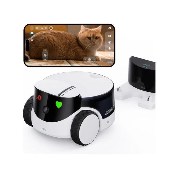 Robot animali smart enabot ea0405 rola petpal white e black