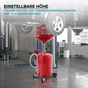 Recuperatore olio esausto 80 litri altezza regolabile 122-168cm Raccoglitore olio esausto