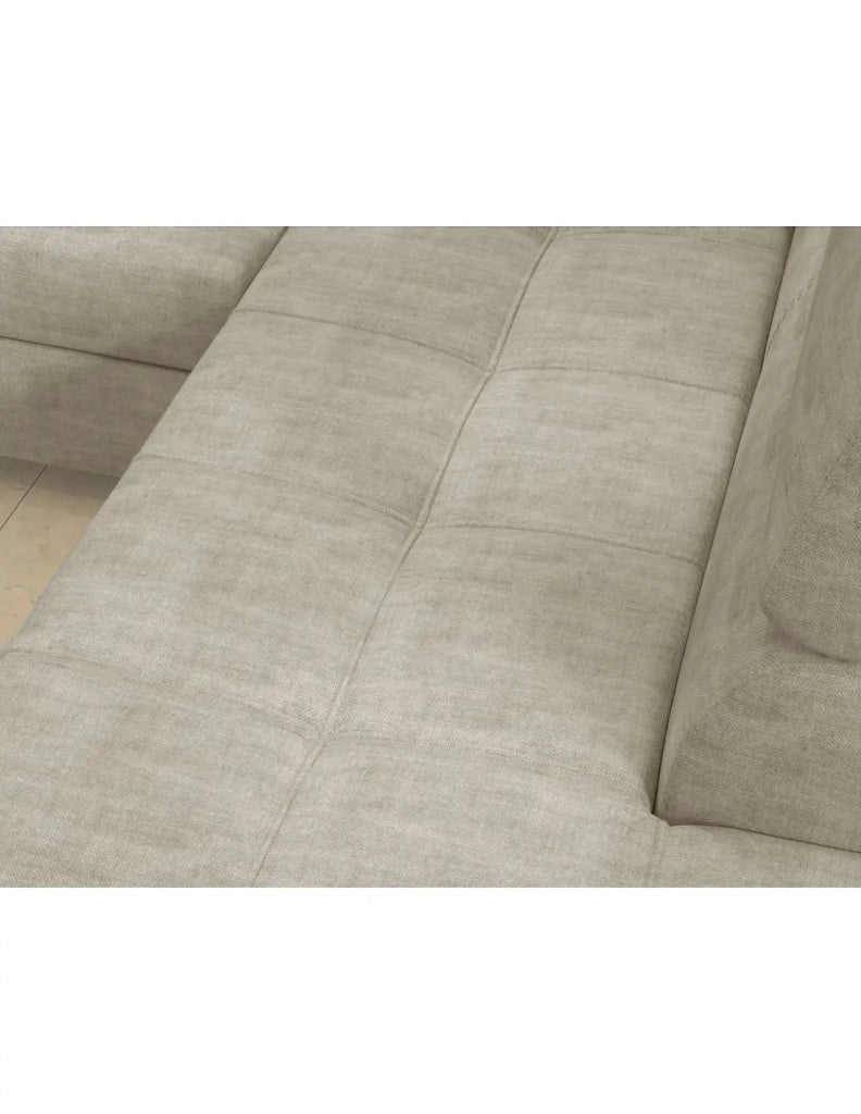 Divano angolare convertibile PALAZZO 4 posti beige – angolo sinistro con vano contenitore