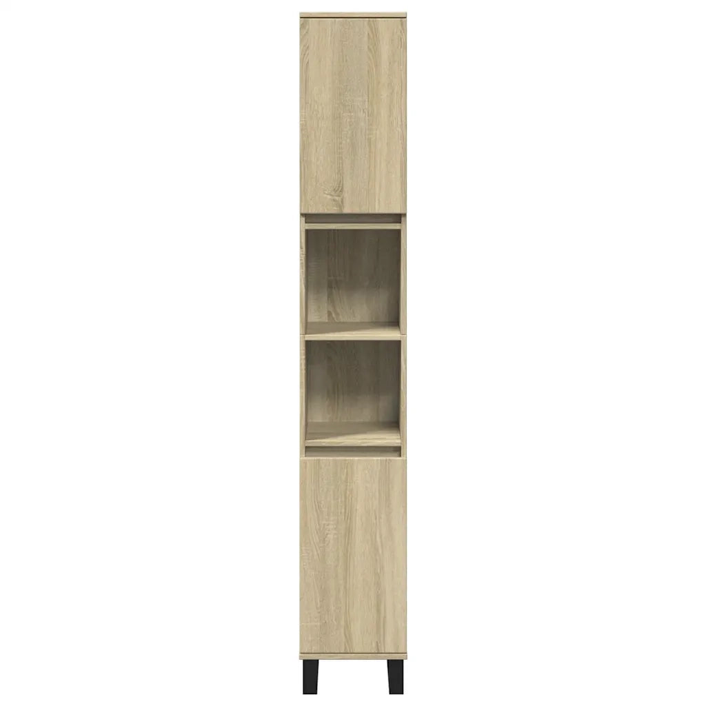 Set Mobili da Bagno 3 pz Rovere Sonoma in Legno Multistrato 3307678