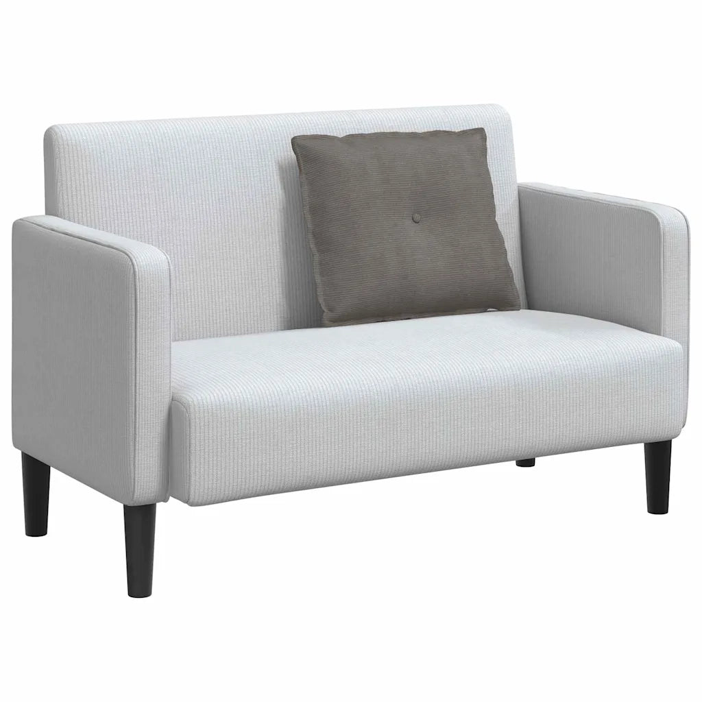 Cuscino per Schiena Grigio chiaro 60 x 50 cm Tessuto in Cords
