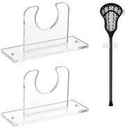 Supporto per Asta da Lacrosse 4 Pezzi - Supporto per Asta - Display Verticale - Accessorio Sportivo - Inclusi Viti e Placchette in Acrilico