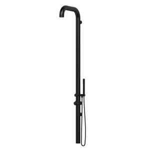 Doccia da Giardino in Acciaio Inox Montaggio a Parete Sined Chia Nero