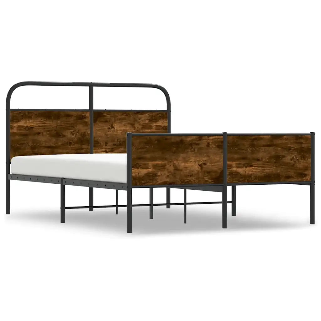 Letto matrimoniale | Letto per adulti | Giroletto senza Materasso Rovere Sonoma 120x200cm in Truciolato