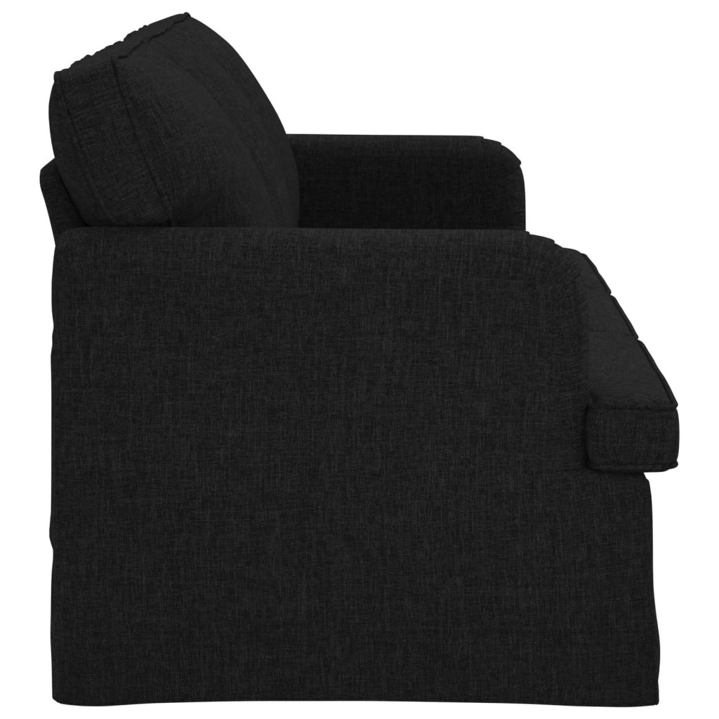Divano Nero 201 x 80 x 85 cm Tessuto