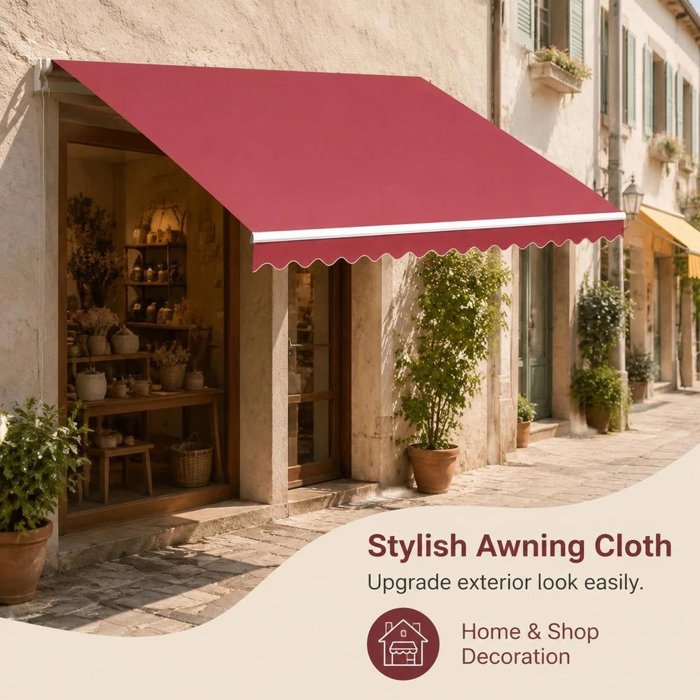Awning Fabric, Burgundy Red, 3.5 X 2.5 M