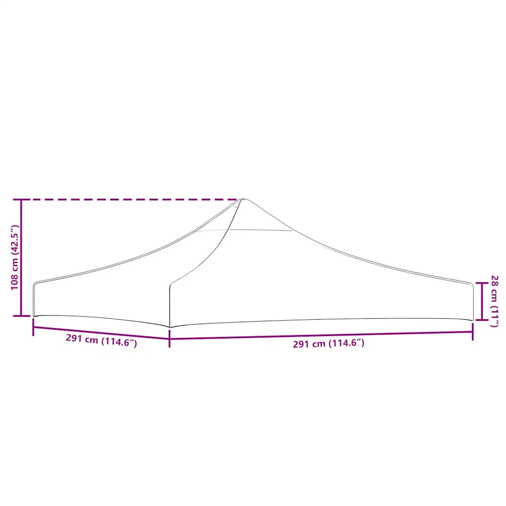 Tetto per Tendone per Feste 3x3 m Verde 270 g/m2 CFW2015757
