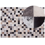 Tappeto tappetino Multicolore Pelle Bovina 160 x 230 cm Rettangolare Patchwork Fatto a Mano
