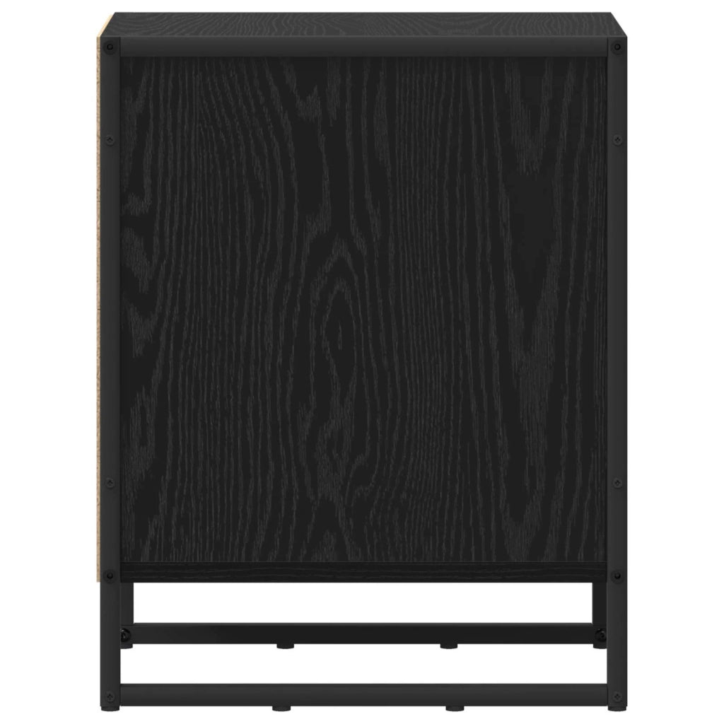 Comodino Rovere Nero 39.5 x 30 x 50 cm Legno multistrato