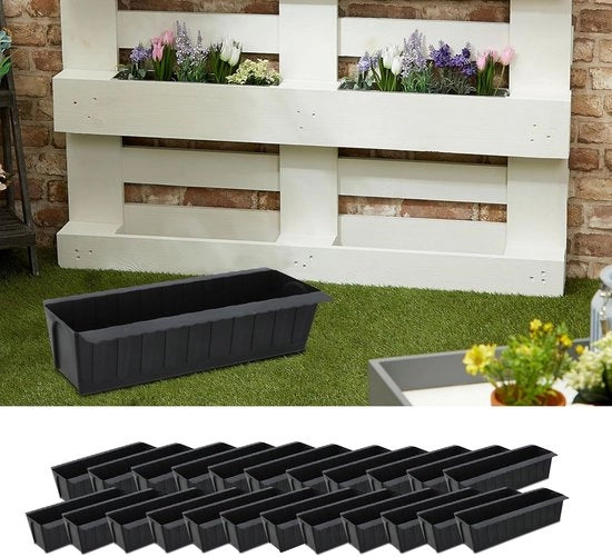 Set di contenitori per piante in plastica - tendenza e sostenibile - set da 24