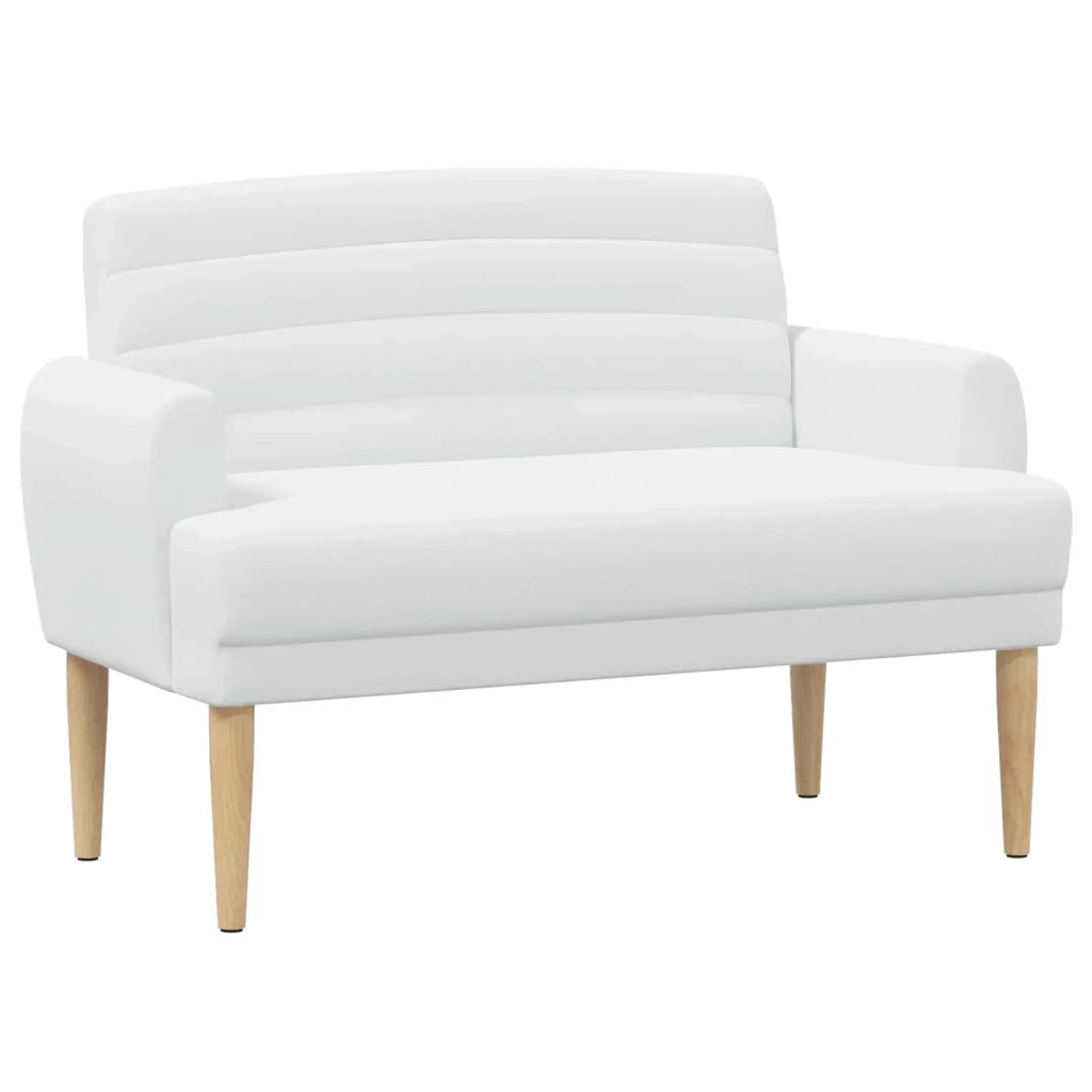 Loveseat con bottoni imbottiti Bianco 116 x 67 x 80 cm Tessuto 42041785