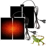 Verdellore per terrario - materassino riscaldante regolabile per rettili - 2 pezzi, adatto per rettili tartarughe serpenti lucertole gecco anfibi - inclusa regolazione di temperatura (5 W)