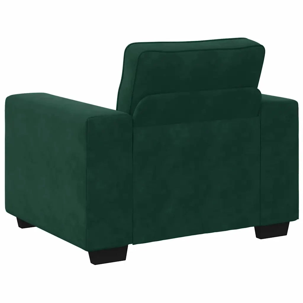 vidaXL Divano Sedia Verde Scuro 60 cm Velluto