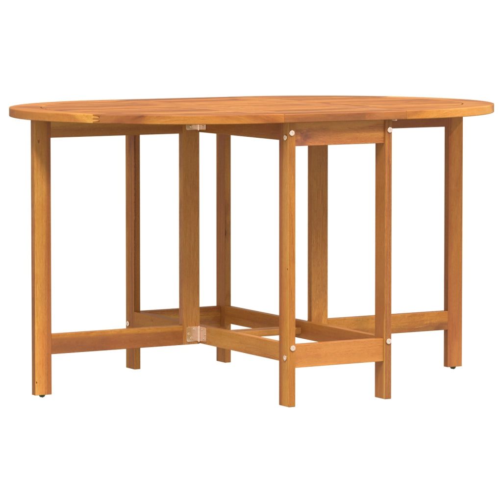 Tavolo da giardino pieghevole a farfalla 110x60x72 cm in legno massello di acacia