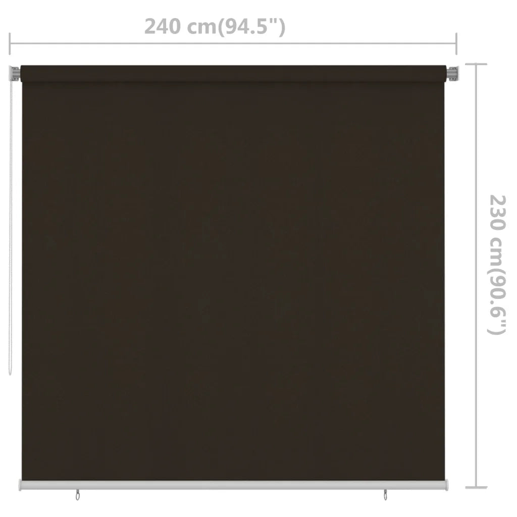 Tenda a Rullo per Esterni 240x230 cm Marrone 312987