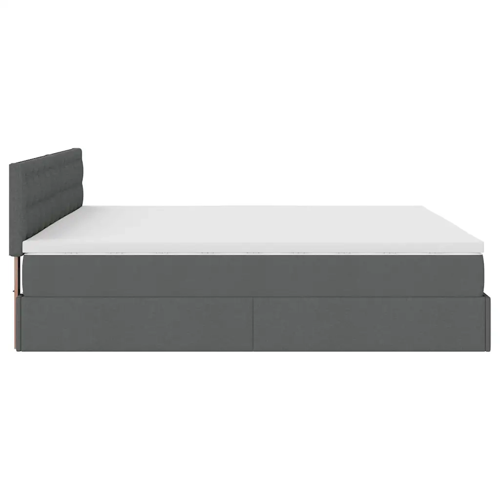 Struttura Letto Pouf con Materassi 200x200 cm in Tessuto 3312500