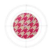 orologio nudo piccolo pied de poule magenta Bianco ,pied de poule magenta in Ferro Diametro59cm