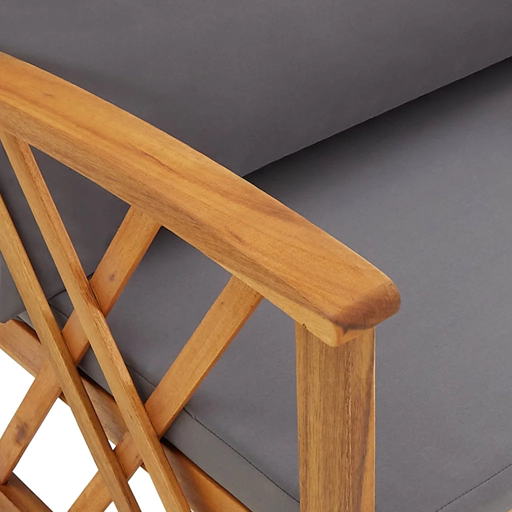 Sedia da patio-Sedie da Giardino con Cuscini 2 pz in Massello di Acacia 853530