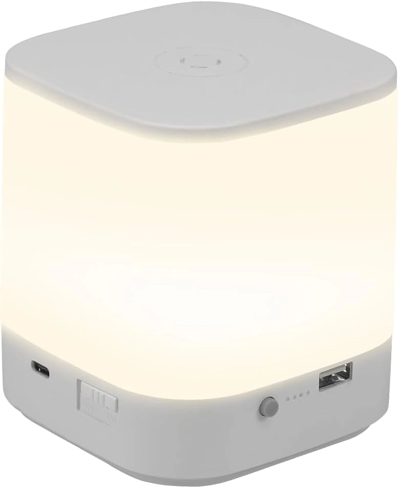 ZMH Lampada da tavolo LED bianca touch dimmerabile USB ricaricabile 1800mAh per comodino camera letto